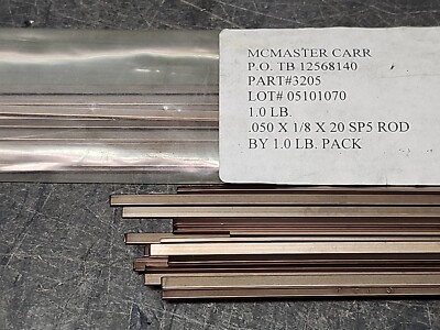 McMaster Carr - Brazing Rods Flat, 1/8'' x 0.05'' x 20'' (x40)