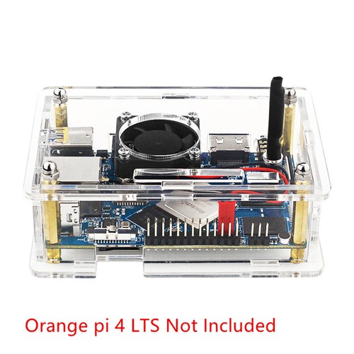 DIY Acrylic Protective Case Shell With Heat Cooling Fan for Orange pi 4 LTS - Afbeelding 9 van 9
