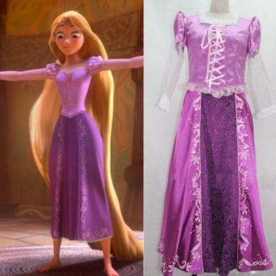Adult Rapunzel Fancy Dress Anime Cosplay Costume Princess