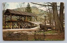 Vintage California Postcard COLOMA Sutters Mill Replica 1985 to Savannah GA