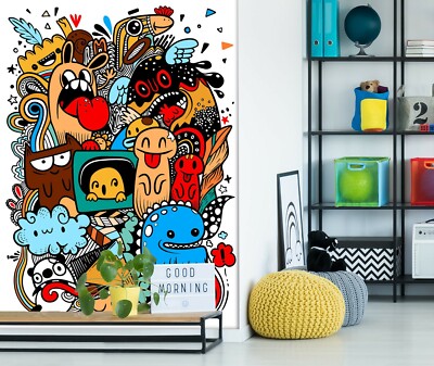 3D Süßes Monster ZHU406 Tapete Wandbild Fototapete Abnehmbarer Zoe