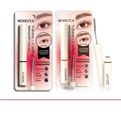 2x Merrezca Volume And Curling Waterproof Mascara with steel brush