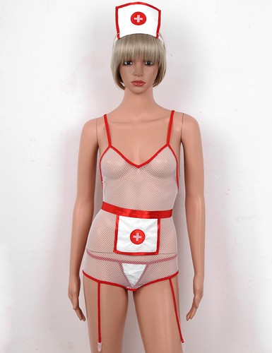 Sexy Women's Nurse Doctor Uniform Dress Lingerie Cosplay Costume Outfit Club Lot - Picture 45 of 64