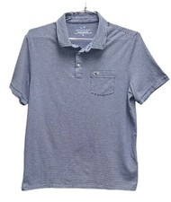 Vineyard Vines Edgartown Polo Shirt, Blue Short Sleeve, Mens Medium