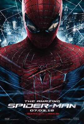 2012 The Amazing Spiderman Movie Poster 11X17 Peter Parker Garfield Marvel   