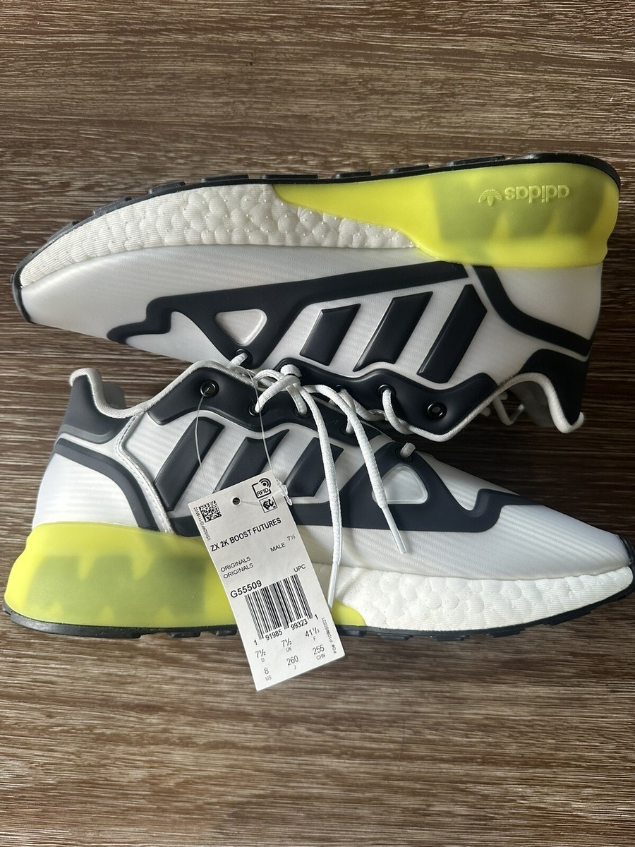 shind adidas ZX 2K Boost Futureshell White Acid Yellow Size 8 | eBay