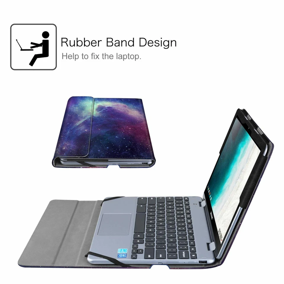Funda protectora libro para Samsung Chromebook Plus V2 XE520QAB de 12,2" Foto 4 de 4