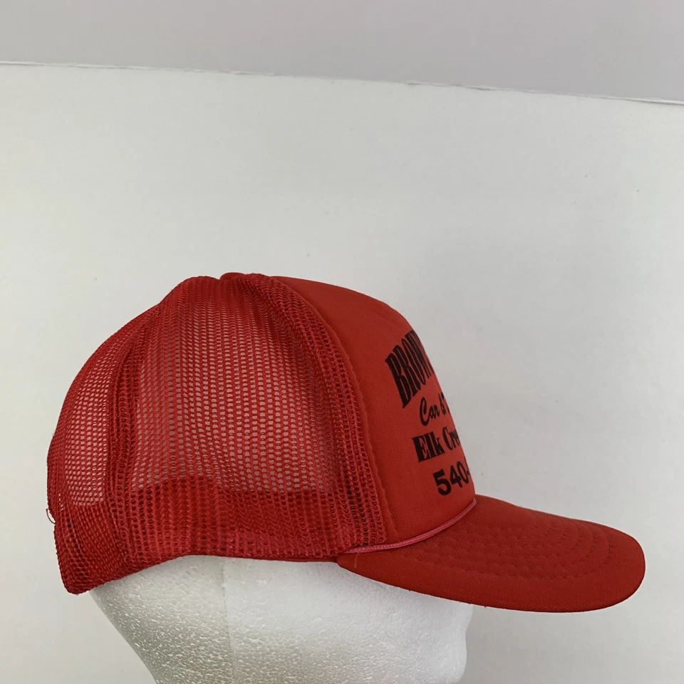 Винтажная бейсболка Browns Motors Elk Creek Va с логотипом из сетчатой пены с застежкой сзади для дальнобойщиков - Изображение 3 из 4