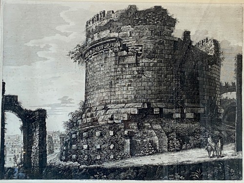 Luigi Rossini - Gran Sepolcro di Cecilia Metella - Antichità Romane - Roma 1822 - Foto 10 di 11