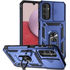 For Samsung Galaxy A06 A16 A15 A25 A35 A55 Shockproof Ring Stand Case Lens Cover