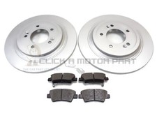 2 discos y pastillas de freno traseros para Hyundai Tucson 2015-2019 (freno de mano eléctrico)