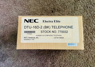 NEW NEC PHONE Electra Elite DTU-16D-2 (BK) TEL 770032 NOS in box