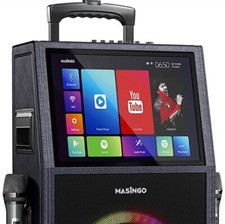 MASINGO 2022 New Professional Karaoke Machine with Lyrics Display Screen, WiFi