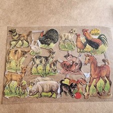 Oblaten Glanzbilder Tiere Vom Bauernhof Mit Glitzer