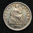 1857 Silver Seated Liberty Half Dime Philadelphia Mint Extremely Fine Condition