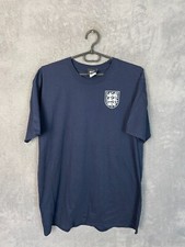 England Team Jersey Fan Football Shirt Blue Big Logo Official Mens Size XL