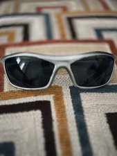 Sport Wrap Sunglasses Silver Frame Black Lenses UV Protection Cycling Running