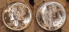 1944 P Mercury Dime SUPERB GEM BU! 44P F77