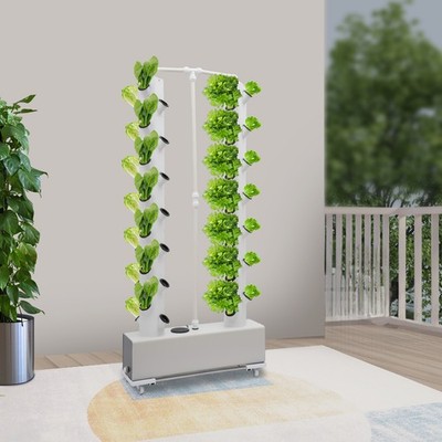 56-Pflanzlöchern Hydroponics Vertical Growing Satz Vertical Planter Keimung Kit