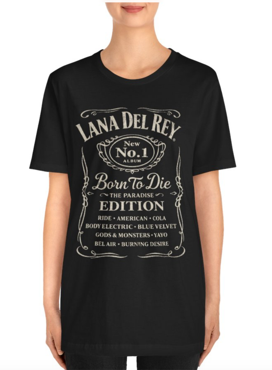 直筆サイン入りTシャツ hiphop LANA Lana Del Rey Born To Die Paradise Vintage Aesthetic Band T-Shirt