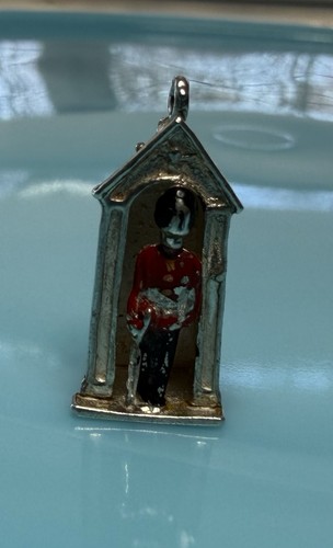 Sterling Silver London Queens Buckingham Palace Guard Sentry Charm Pendant