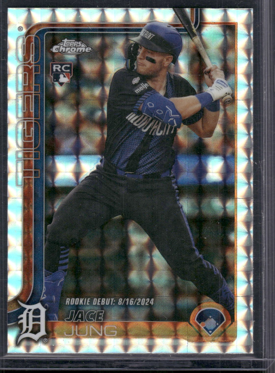 2025 Topps Chrome Update Jace Jung Debut RC Geometric