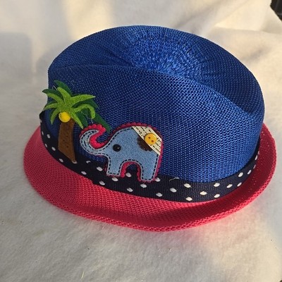 Child s Lucky 7 Fish Bucket Hat Pink And Blue