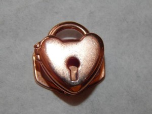 Authentic Keep Collective Stella & Dot Sliding Charm: Rose Gold Plated Lock-Shaped Locket