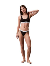 Calvin Klein Womens MEDIUM Cotton Stretch Rib String Bikini QD5265-001