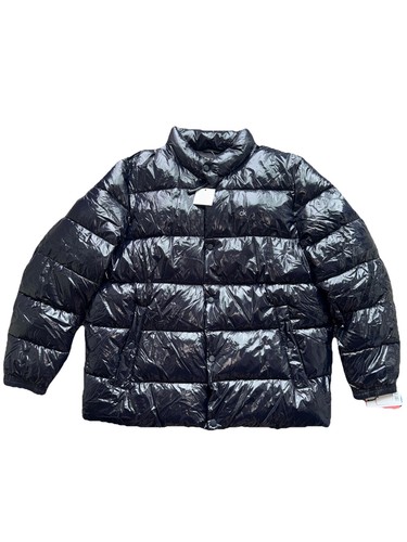 NWT Mens CALVIN KLEIN Blue Puffer Jacket CM152963 Glossy Shiny Sorona Aura XL