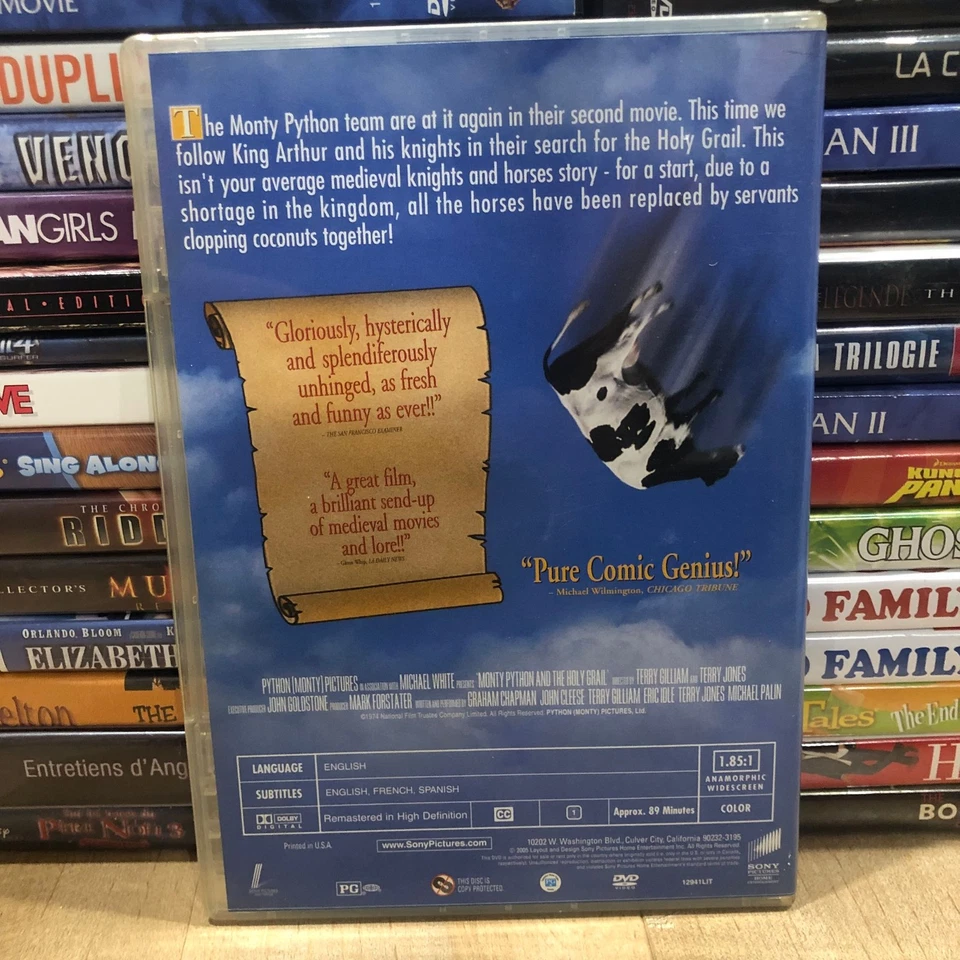 Monty Python And The Holy Grail DVD 1975 Comedy PG Anamorphic Remastered Sony - Image 2 of 2