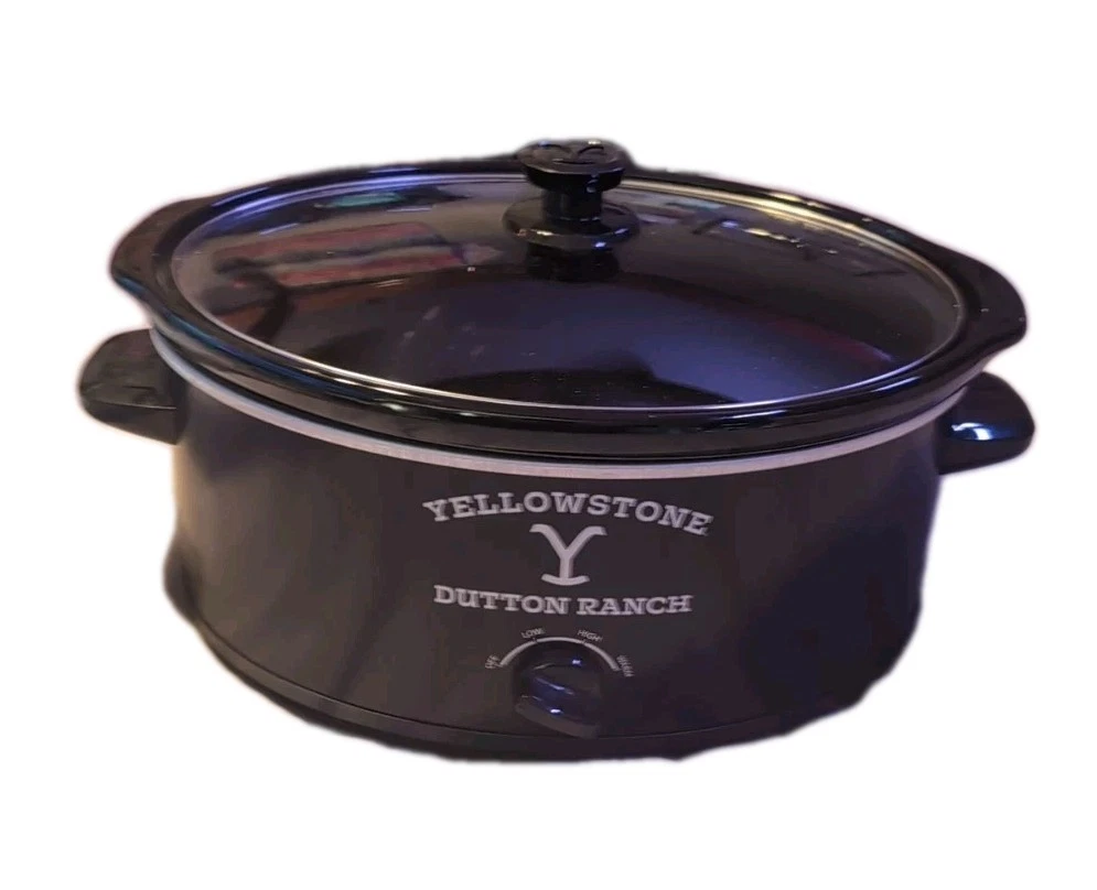 7qt Slow Cooker with Manual Heat Control, Matte Black & Yellowstone On The Side