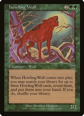 X 1 Howling Wolf NM-M Mercadian Masques 252 MTG Magic The Gathering