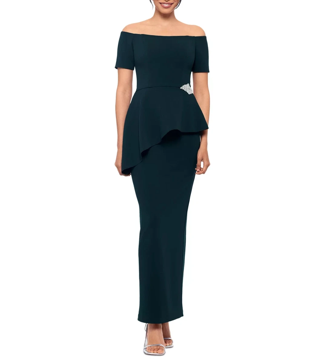 modern black dress Ballbella Modern Black Wedding Gowns With Beads With Long Sleeve