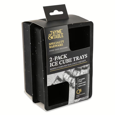 Silicone Ice Cube Trays, Set of 2