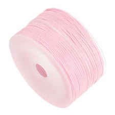 2roll Nylon Twisted Cord 1.5mm 22 Yard Trim Braided Rope for Decor Necklace Pink