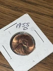 1955 D Denver Lincoln Wheat Cent Brilliant Uncirculated