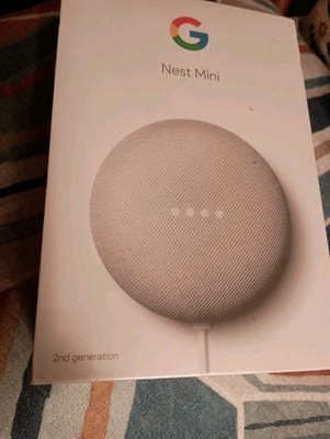 Google Nest Mini 2nd Gen Chalk Smart Speaker GA00638-US Sealed New In Box