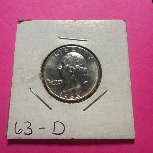 1963-D Washington Quarter 90% Silver Denver Beautiful