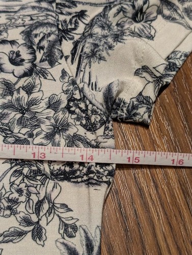 T-shirt maglietta L'AGENCE donna tg XS toile jungle jaguar Ressi nero avorio 4B - Foto 8 di 10