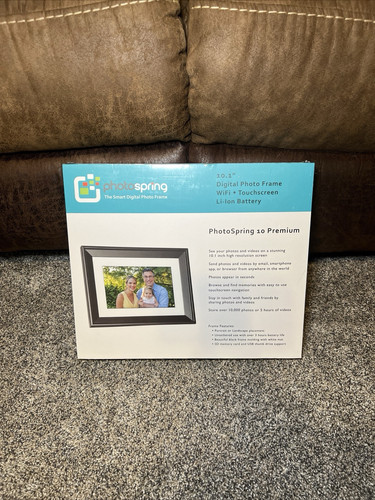 PhotoSpring 10in WiFi Digital Picture Frame, Email Family Photos to The Frame - Picture 1 of 4
