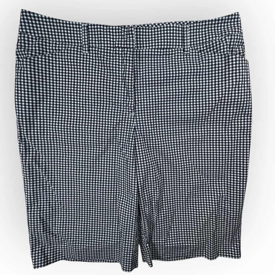 Pantalones Cortos de Vestido Jones New York Sport Azul Preppy A Cuadros Bermudas Para Mujer Talla 14 Foto 2 de 4