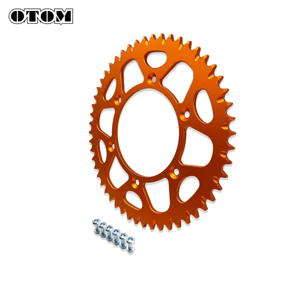 Piñón de cadena trasero para motocicleta 520-52T placa de aluminio con perno para KTM Foto 4 de 4