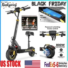 IENYRID Electric Scooter Folding Adult with Seat 800W E-Scooter 28MPH 48V/12.5AH