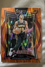 2024-25 Panini Select - Concourse Zaccharie Risacher #86 Orange Flash Prizm (RC)