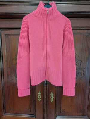 Stefanel Strickjacke mit doppeltem Reißverschluss Gr.34 Pink