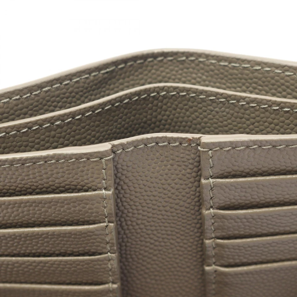 Cartera de cuero Yves Saint Laurent caqui para hombre verde talla única Foto 2 de 4