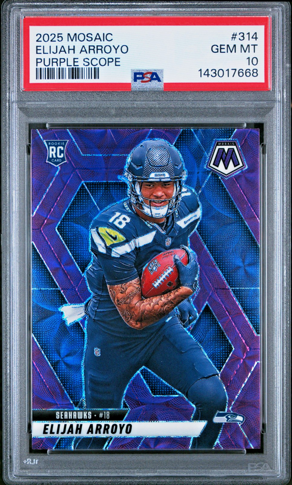 Elijah Arroyo Panini Mosaic #314 Purple Scope