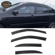 Fit 03-08 Toyota Corolla Sedan 4dr Mugen Style Window Visors Rain Sun Guard Vent Fit 03-08 Toyota Corolla Sedan 4dr Mugen Style Window Visors Rain Sun Guard Vent