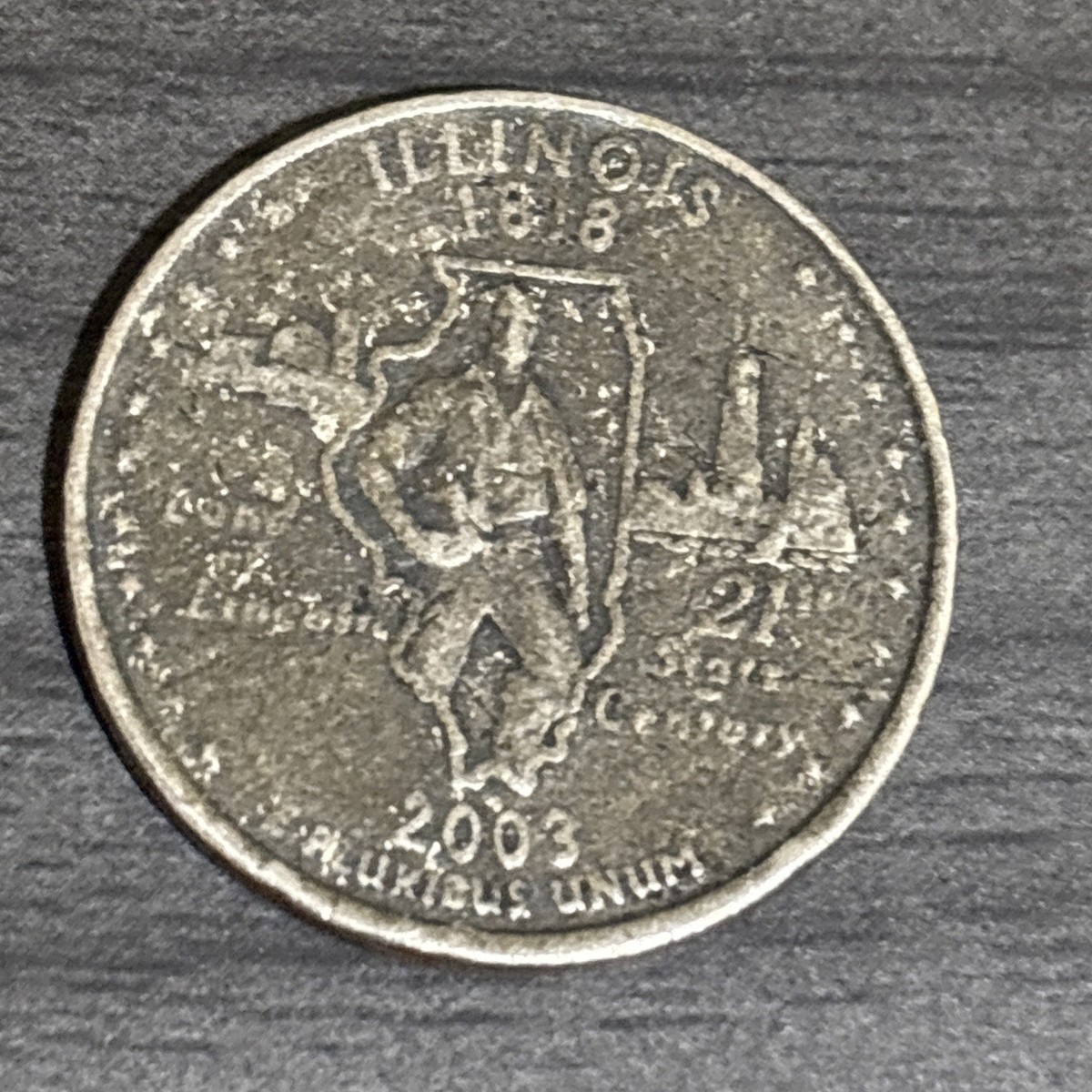 2003-P Illinois State Quarter – Black Metallic Annealing Error
